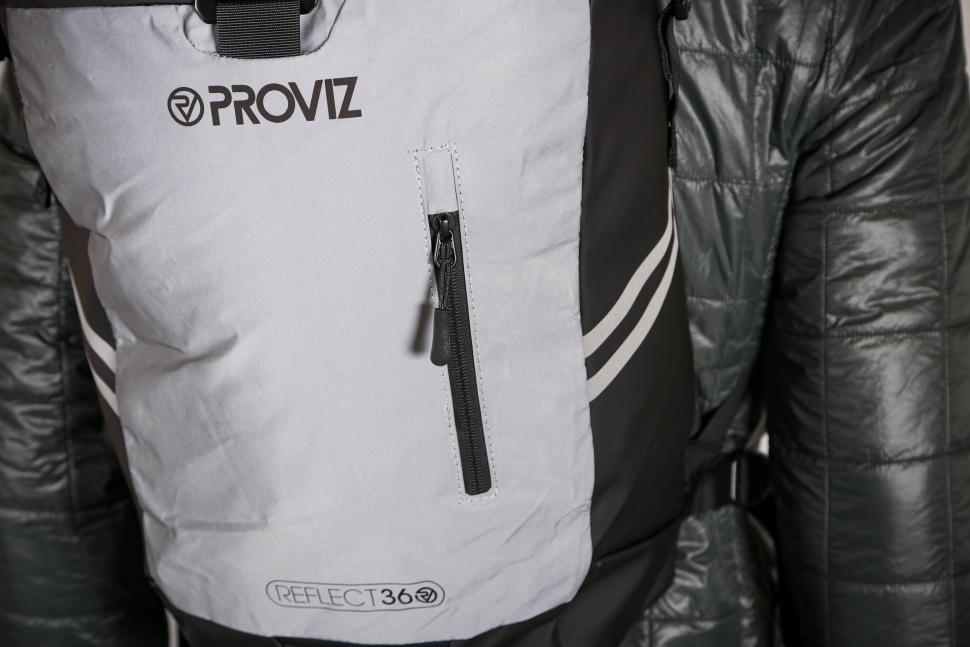 2025 Proviz Reflective Rolltop Backpack - zip pocket.jpg