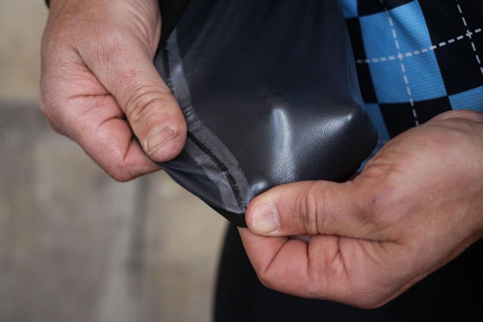 2025 Santini Magic Jacket - taped seam and fabric stretch.jpg