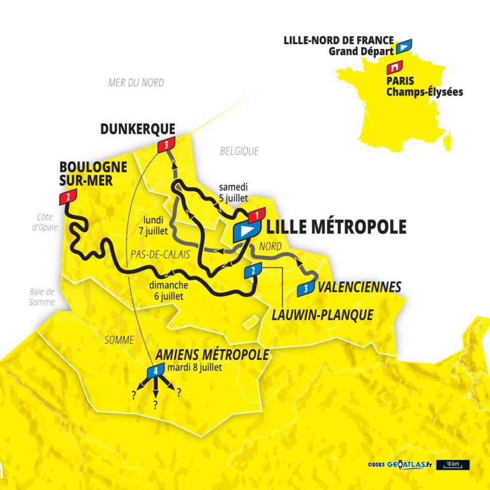 2025 Tour de France Grand Depart route (image: ASO)