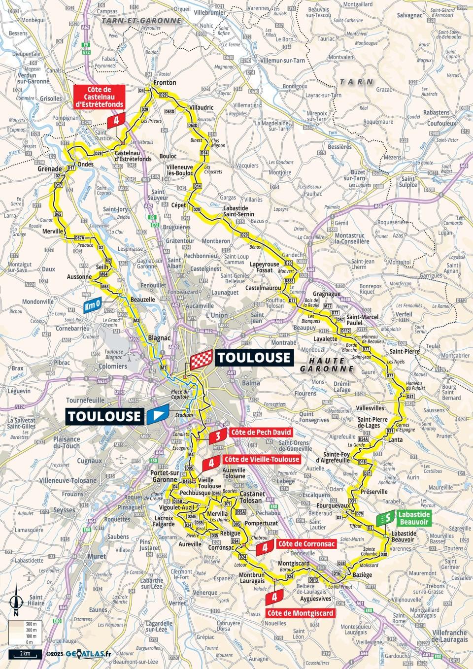 2025 Tour de France stage 11 map