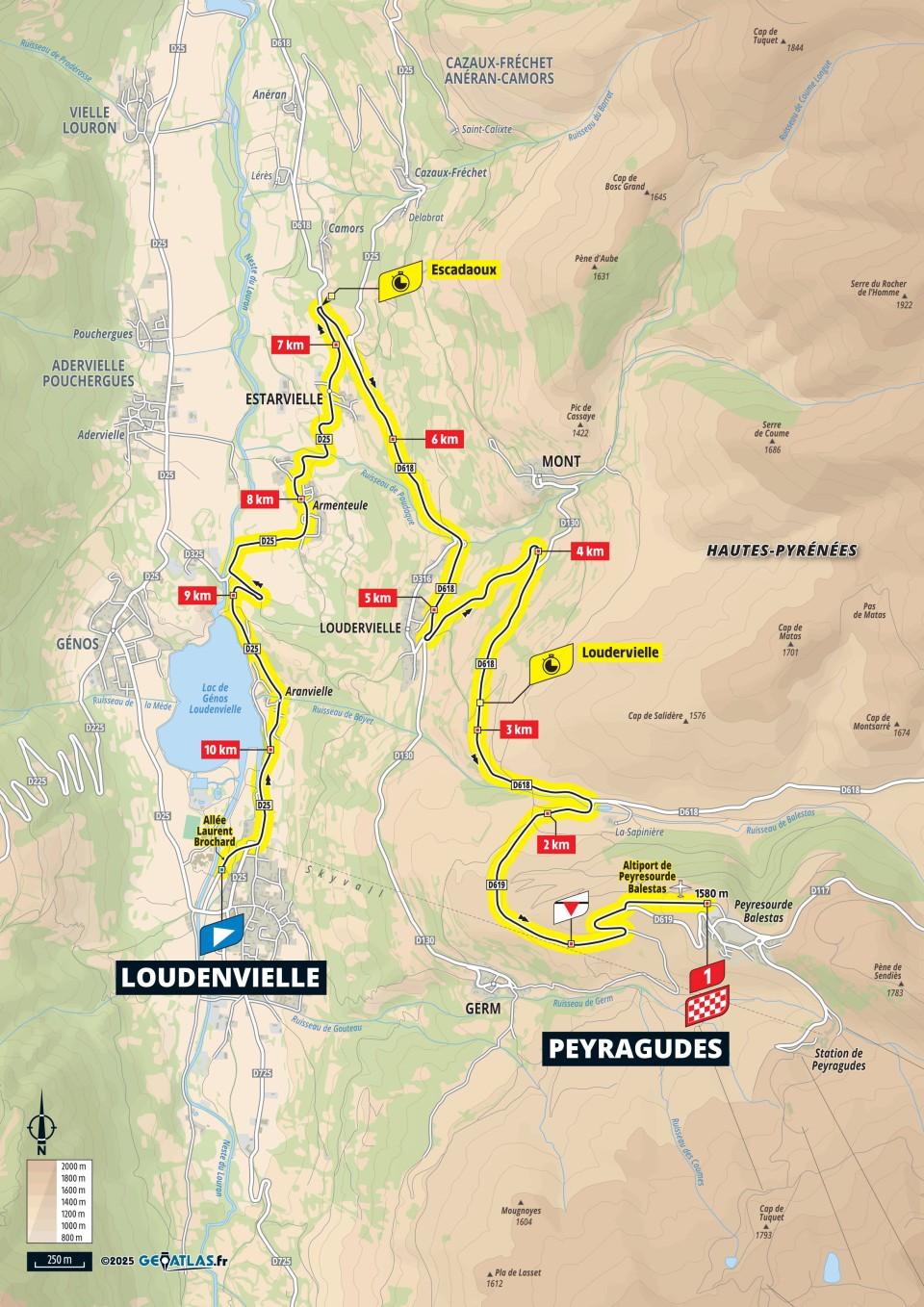 2025 Tour de France stage 13 map