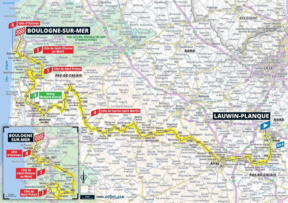 2025 Tour de France stage 2 map