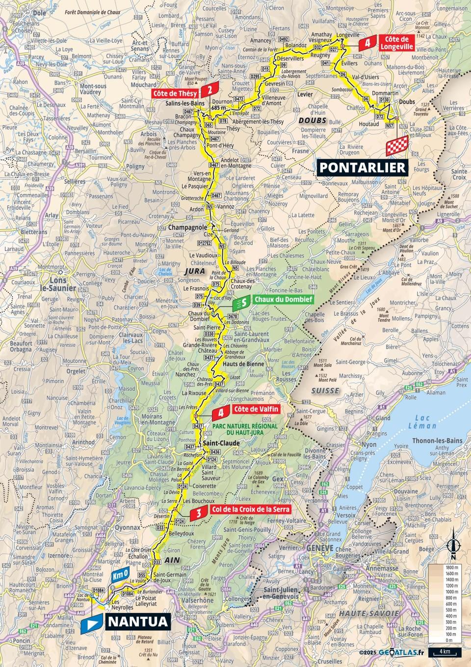 2025 Tour de France stage 20 map