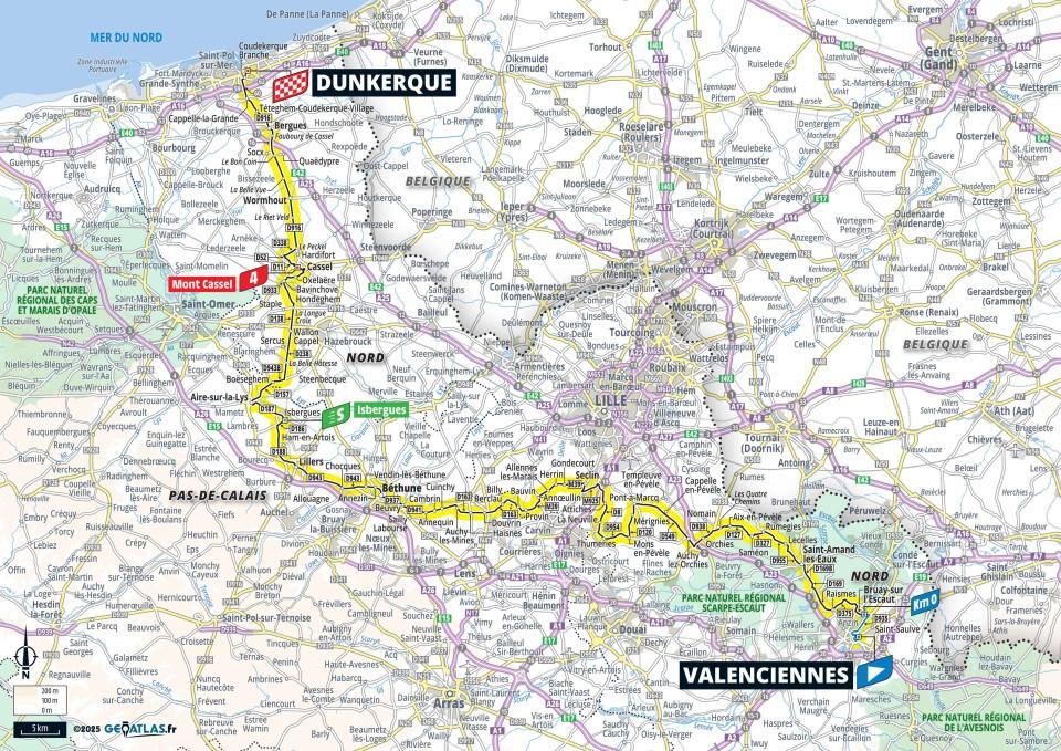 2025 Tour de France stage 3 map