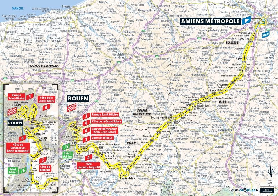 2025 Tour de France stage 4 map