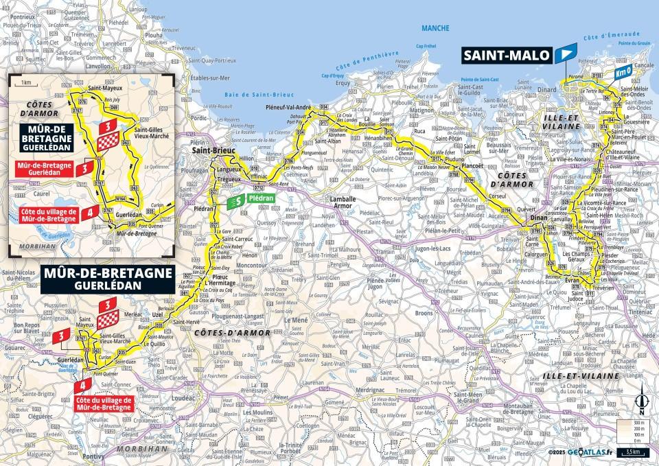 2025 Tour de France stage 7 map