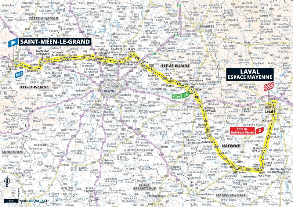 2025 Tour de France stage 8 map
