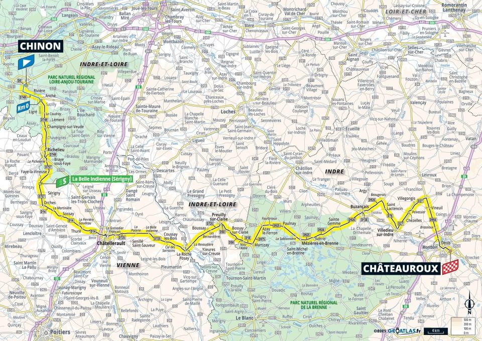 2025 Tour de France stage 9 map