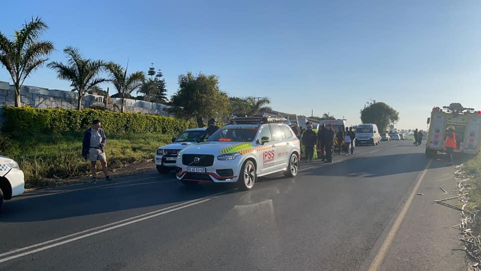 One killed as 11 cyclists hit by driver in South Africa (Image credit: IPSS Medical Rescue)