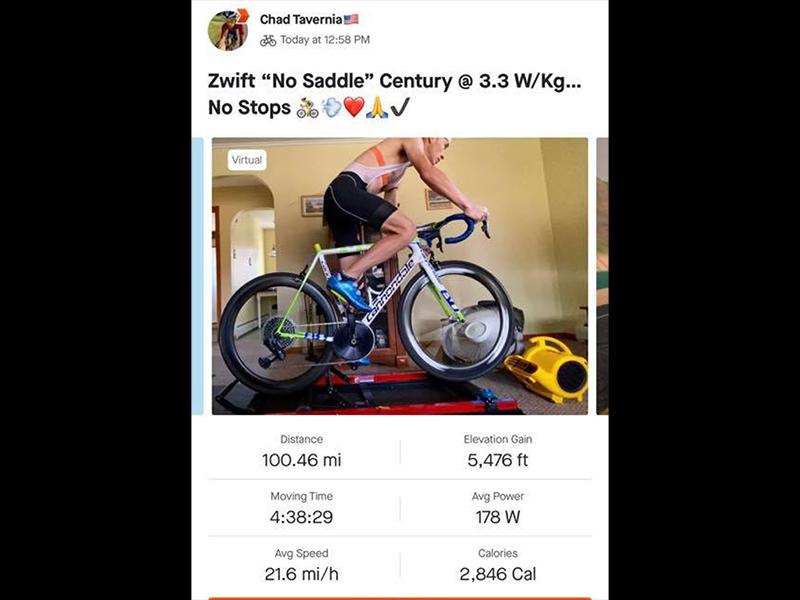 Cycle Jockey Chad Tavernia 100 miles