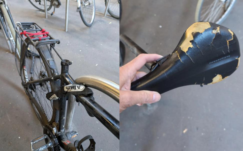 London cyclist's saddle stolen, but thief leaves one behind