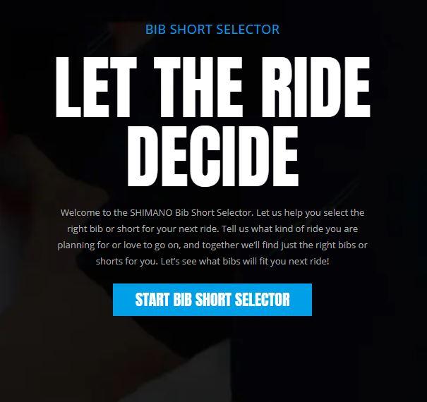 2021 Shimano Bib Short selector 2