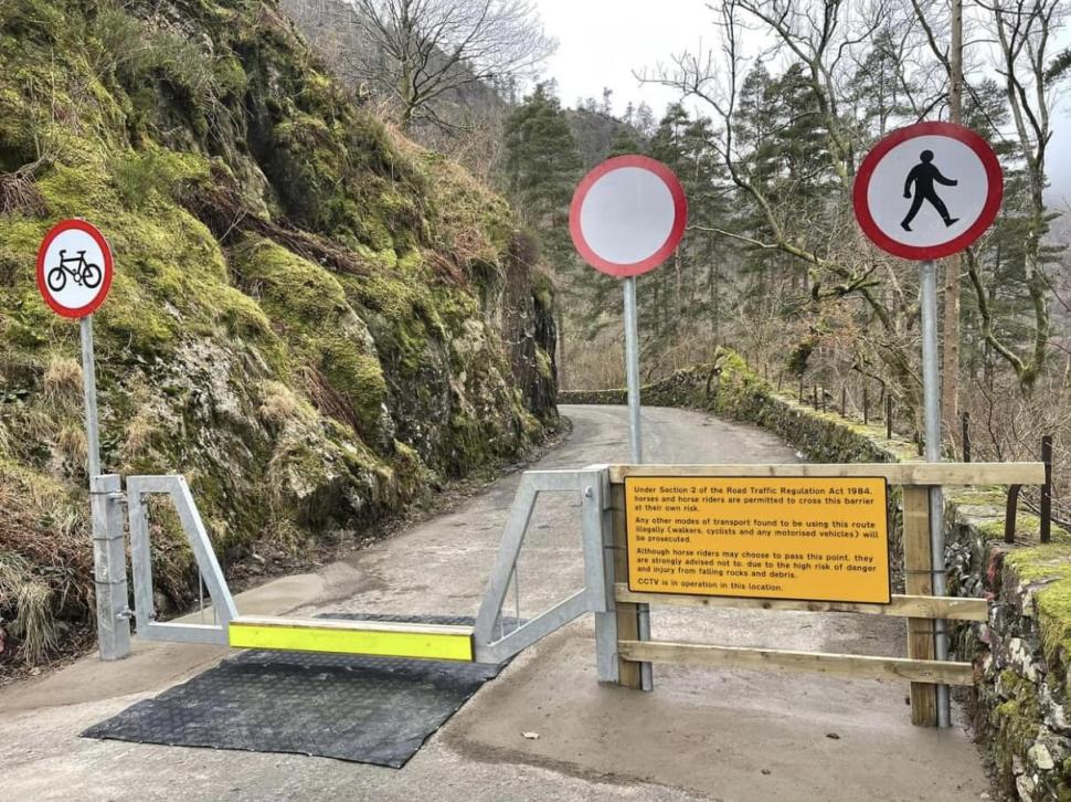 Thirlmere Reservoir signs and barriers (Philip Humphries/Facebook)