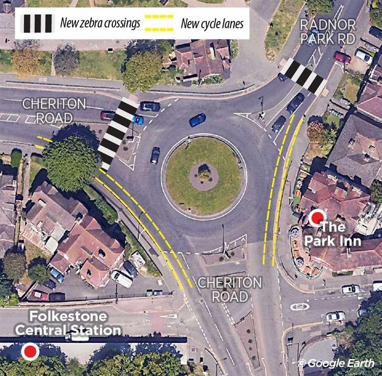 Radnor Park roundabout proposal, Folkestone