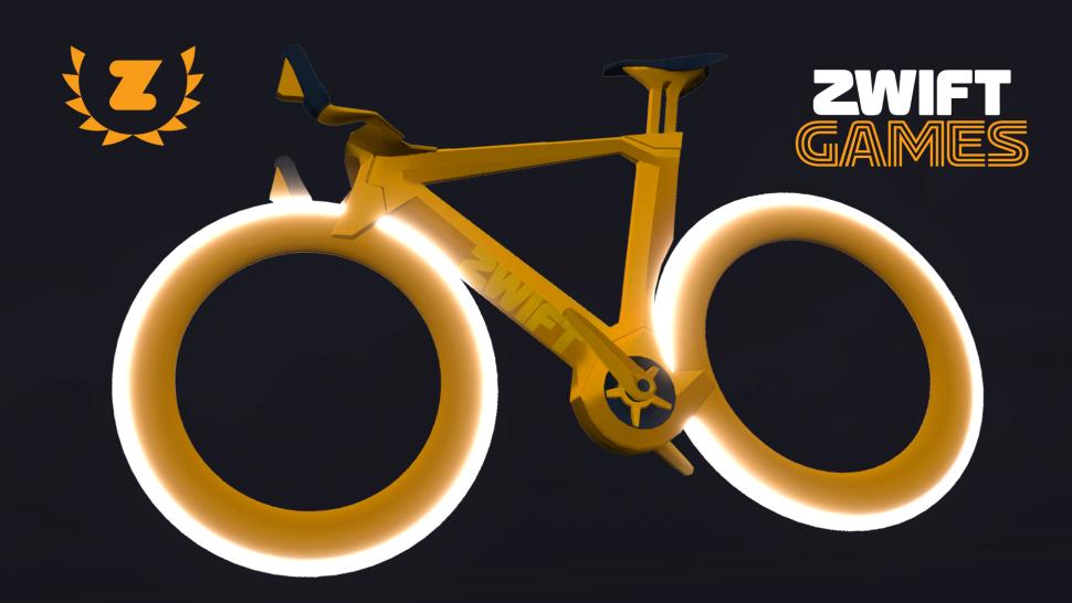 Zwift Games gold Z1 tron bike