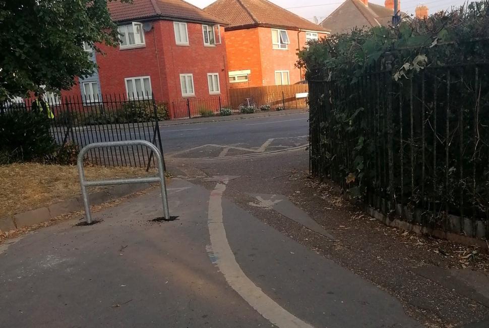 Bizarre cycle path barrier installed in Taunton