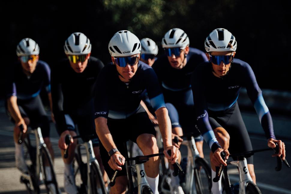 NSN Cycling Team riding Scott bikes at winter training camp, December 2025