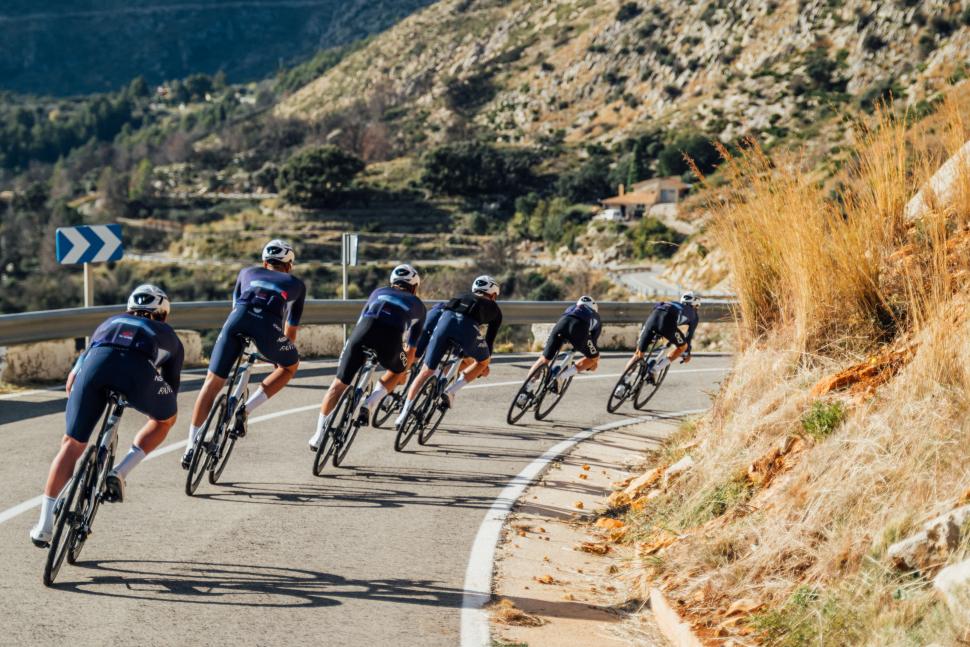NSN Cycling Team riding Scott bikes at winter training camp, December 2025