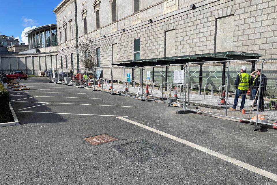 &euro;330,000 bike shed in Leinster House, Irish Parliament (Twitter)