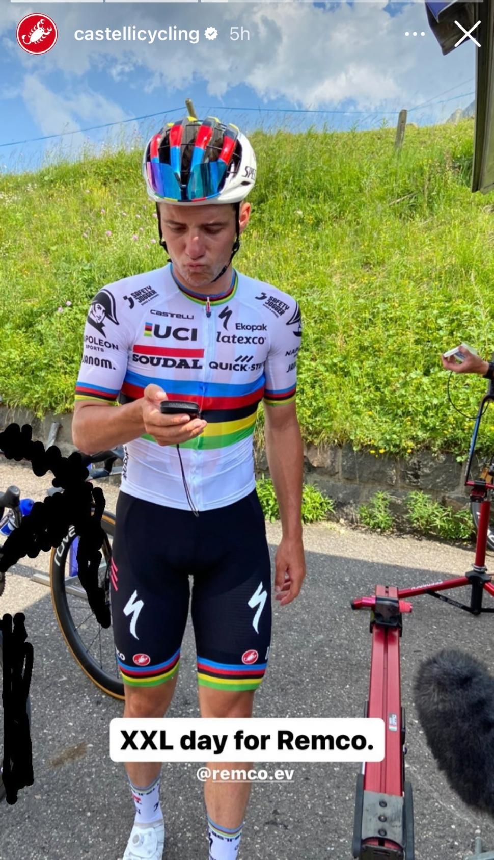 Castelli Instagram Remco Evenepoel SL8? (Castelli/Instagram)