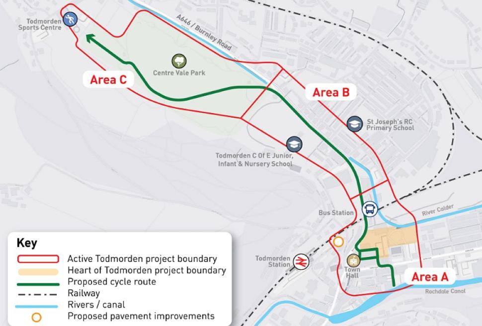 Cycle lane proposals (Todmorden Town Deal)