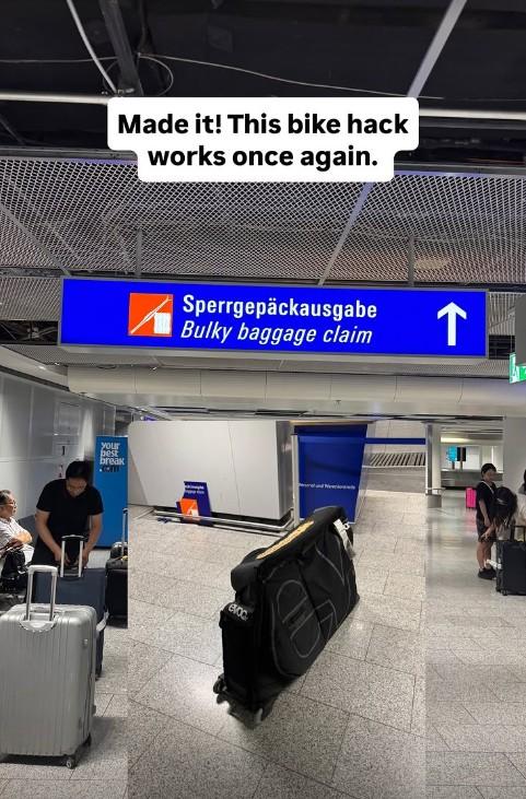 Air travel bike hack sticker