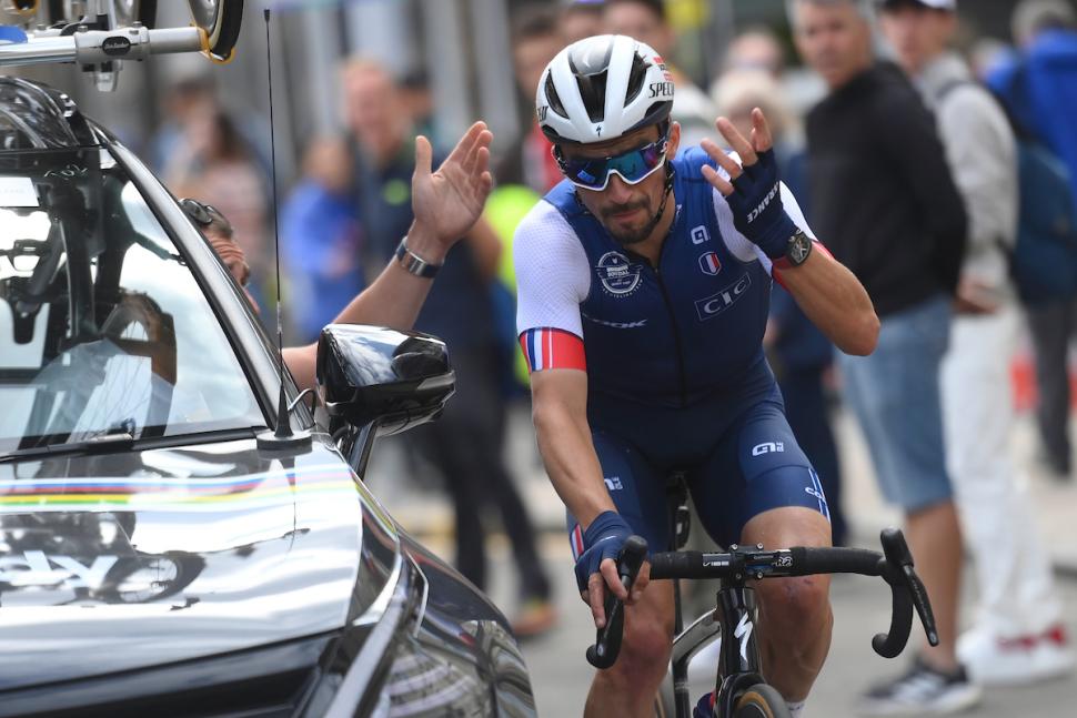 Alaphilippe at Glasgow World Championships (Alex Broadway:SWpix.com)
