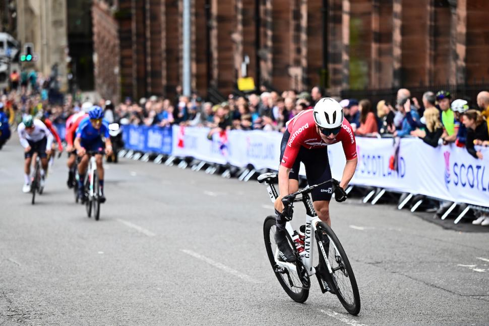 Albert Philipsen at the 2023 UCI Cycling World Championships, Men's Junior Road Race, Glasgow (Pauline Ballet/SWpix.com).JPG