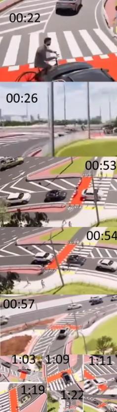 Animated cyclists hit in Kyiv roads plan video