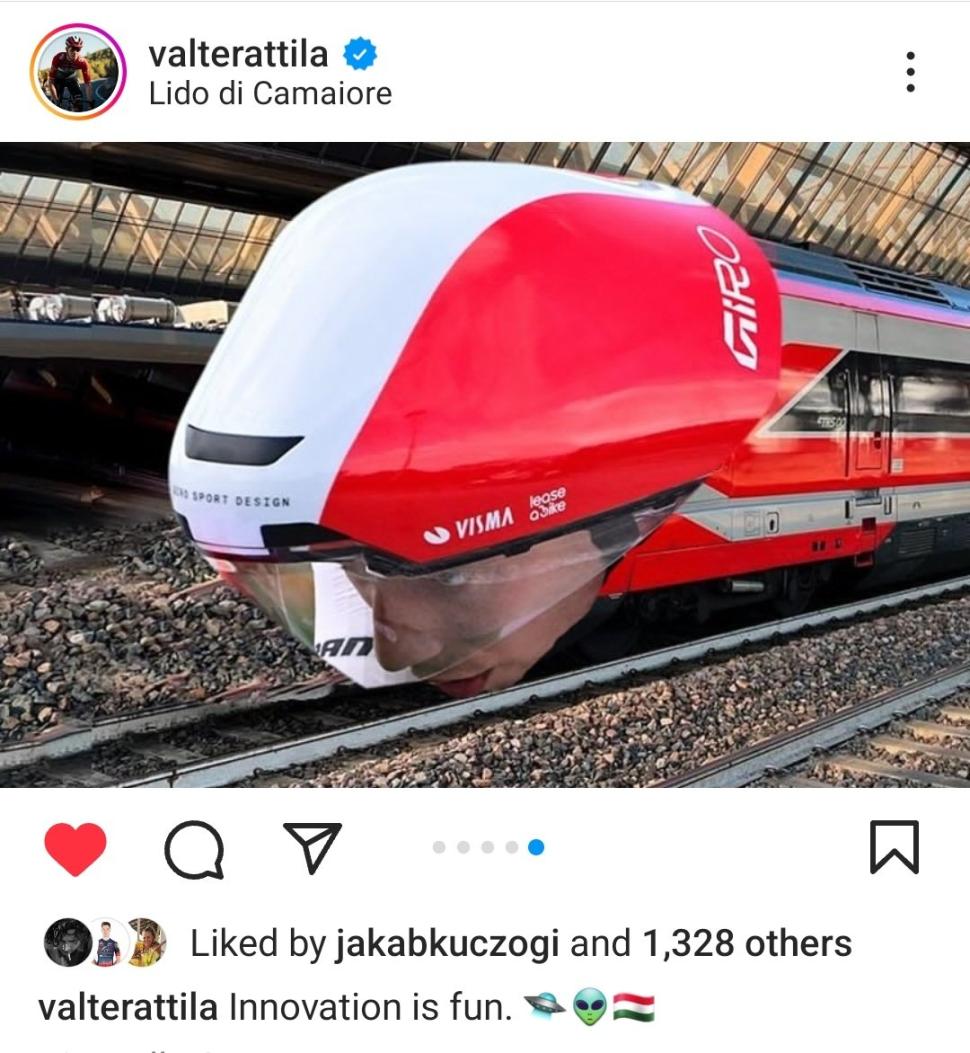 Attila Valter Visma helmet meme (Instagram)