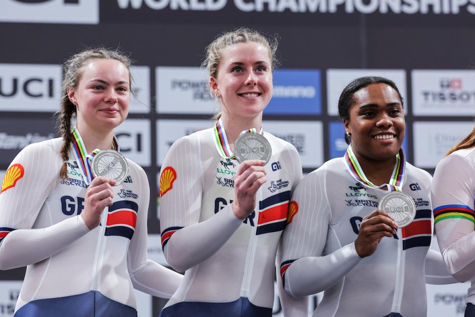 2025 UCI Track World Championships, Great Britain silver medal in women's team sprint