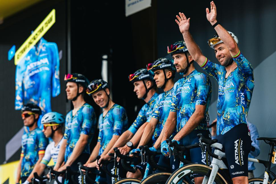 Astana Qazaqstan at 2023 Tour de France (Alex Whitehead/SWpix.com)