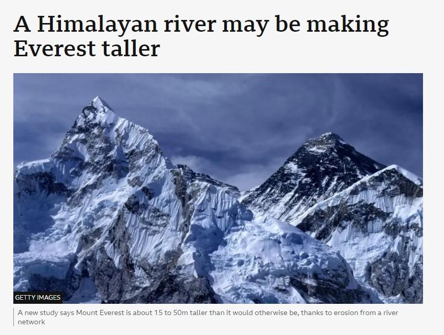 BBC's Everest getting taller story