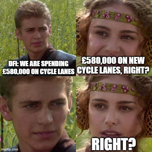 Belfast cycle lane meme