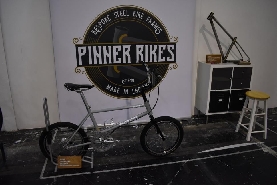 Bespoked 2021 - Pinner 'mini velo' has raised downtube to be able to fit a mid drive motor.jpg