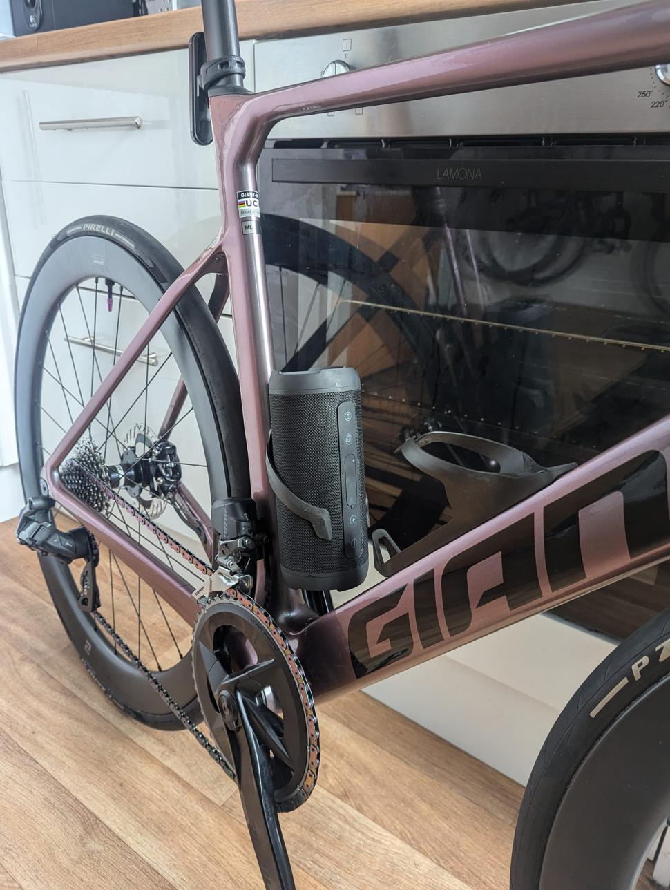 Bluetooth speaker on bike (Sean Camm, Facebook)