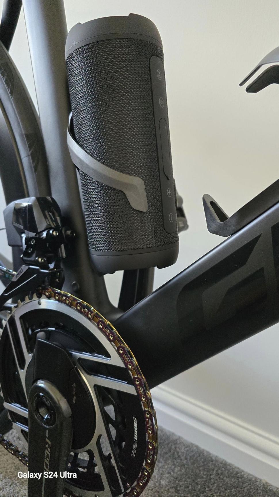 Bluetooth speaker on bike (Simon Charnley, Facebook)