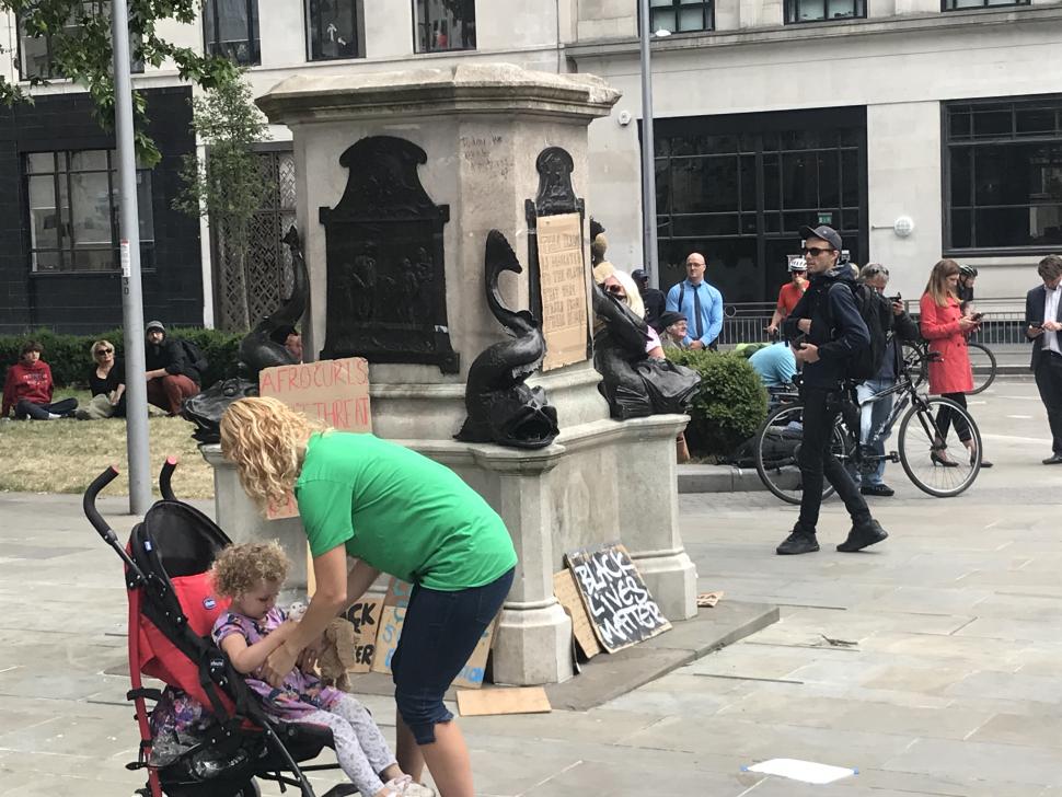 bristol after edward colston statue taken down - june 2020