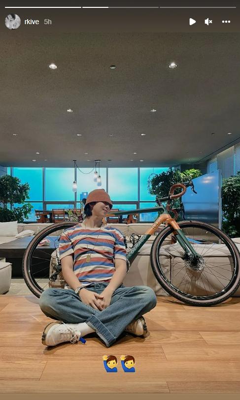 BTS rapper RM with Colnago T Bike
