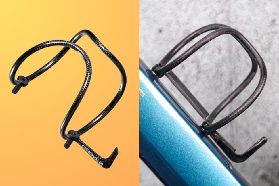 CarbonWorks' Bottlecage and Topeak's Feza R10