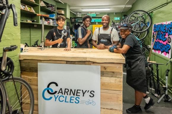 Carney's Cycles bike repair workshop, London