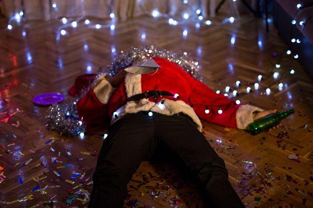 Christmas-Party drunk