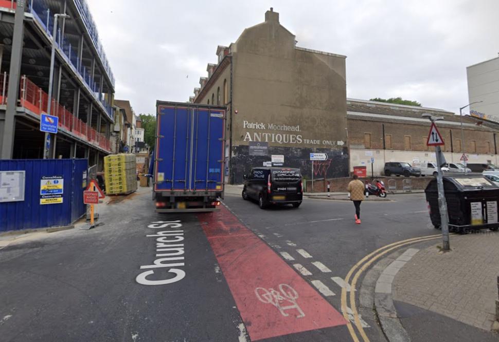 Church Street and Portland Street intersection, Brighton (Google Maps)