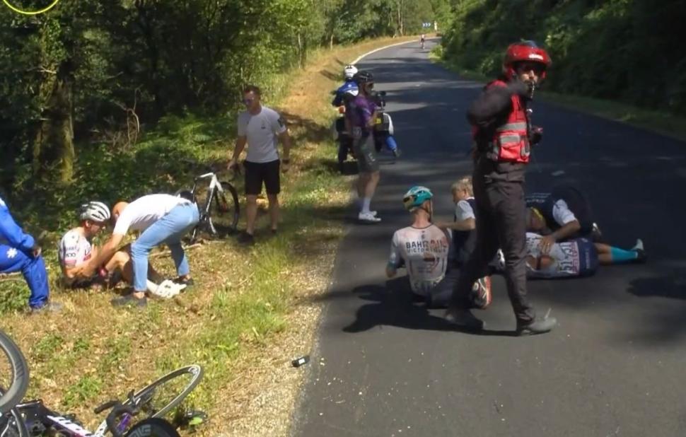 Crash, stage seven, 2025 Tour de France