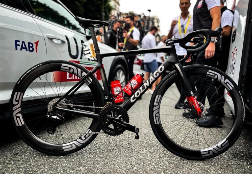 2023 uae emirates colnago v4rs with carbonti chainring credit colnagoworld