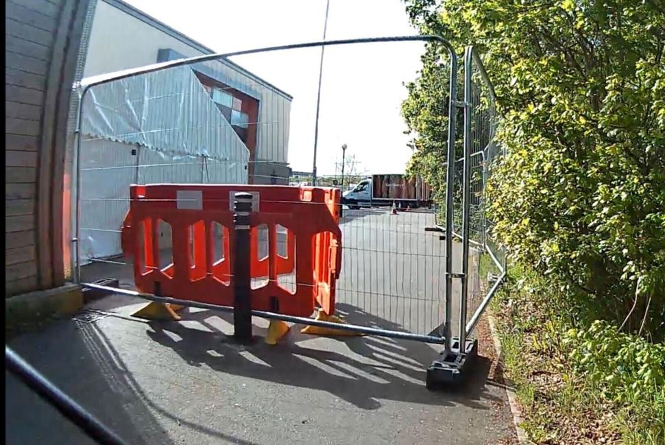 Cycle and pedestrian access closed to Sainsbury's, Tollgate, Colchester