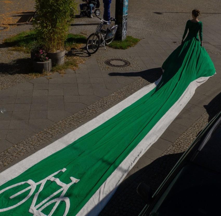 Cycle lane dress by Athena Macke