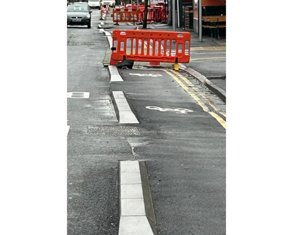  Cycle Lane on Barlow Moor Road (image via Facebook)