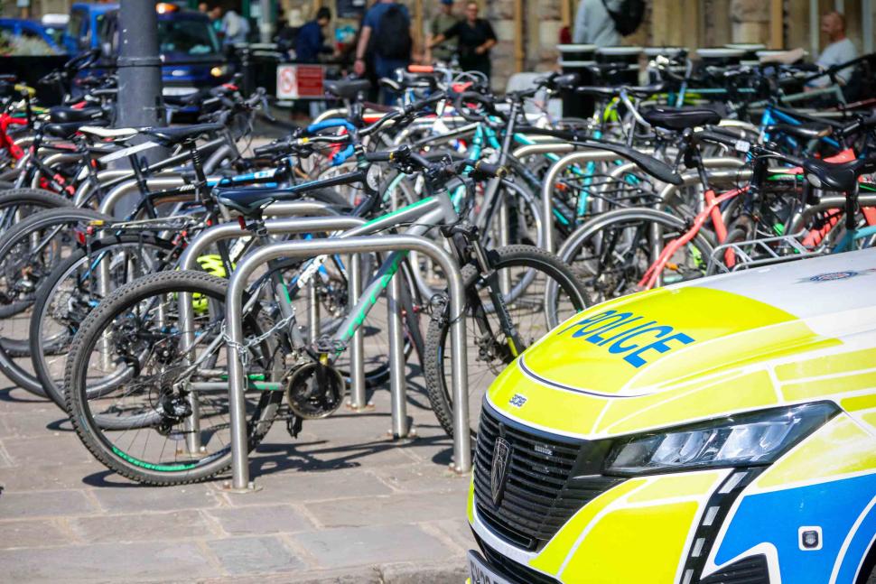 Cycle racks with police car.jpg