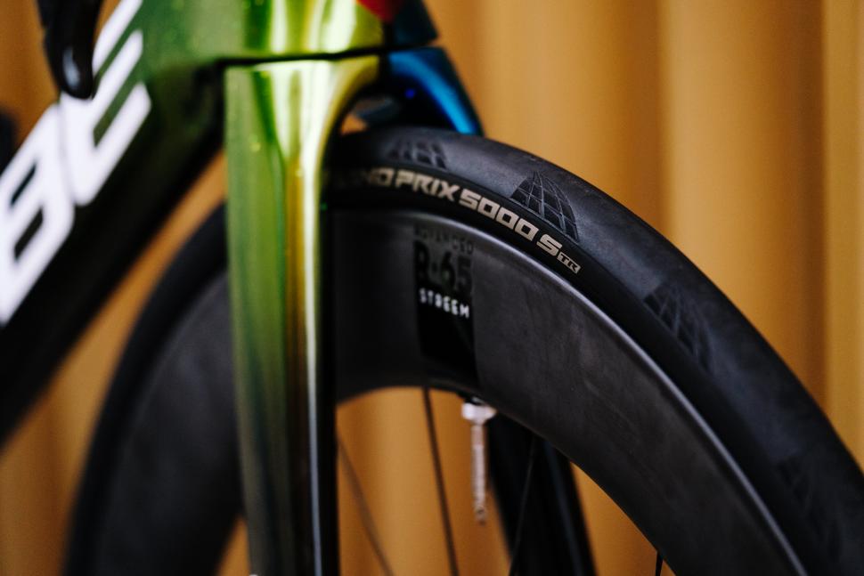 2022 Cube C:68X Biniam Girmay World Champs front tyre @cyclingmedia_agency